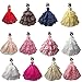 Sakiyr Doll Clothes, Doll Dresses - Quality Fashion Wedding Party Gown Outfits for Doll Xmas-Gift (6PCS-Random)