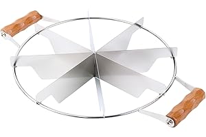 Wooden Handle Luxury Cake Cutting Machine, Cheesecake Slicer for Even Slices, Round Stainless Steel Cake Slicer Manual Pizza 