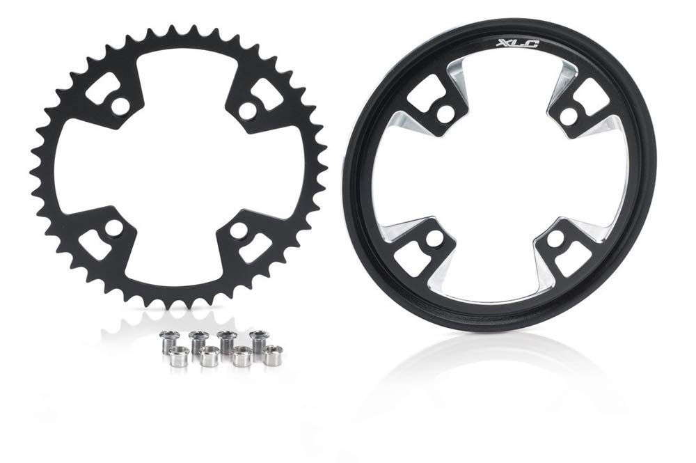 XLC 2502850800 Bike Accessory Cr-e02 Plato Sistemas Bosh 48D 104 Bcd Black for Cyclists, Ideal for Smooth Riding and Bike upkeep, Black