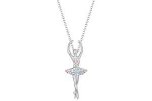 luomart Girls Necklace Ballerina Dance Recital Gifts for Women,Ballet Dancer Pendant Jewelry for Sister Mom Friends