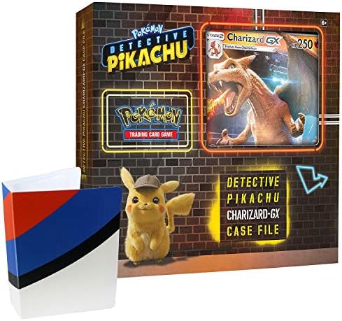 Pokemon TCG: Detective Pikachu Charizard-Gx Case File + 6 Booster Pack + A Foil Promo Card + A Foil Oversize Card + 1 Great Ball Themed Mini Binder
