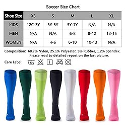 CelerSport 2 Pack Soccer Socks for Youth Kids Adult