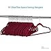 Zober Premium Quality Space Saving Luxurious Velvet Hangers Strong and Durable Hold Up to 10 Lbs - 360 Degree Chrome Swivel Hook - Ultra Thin Non Slip Suit Hangers, Royal Red/Burgundy - 50 Pack