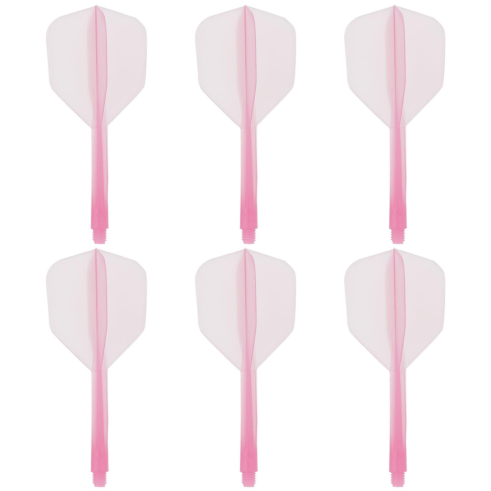 PATIKIL Integrated Dart Shaft and Flights, 6 Pack 2BA Durable Plastic Dart Flight Replacement Dart Accessories, Pink