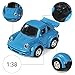 iPlay, iLearn Toy Diecast Car Play Vehicles, Classic Diecast Model Cars, Old Car Models, Moving Vehicle Toys, Pull Back Action with Lights and Sounds 1:38 (Blue)