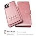 AMOVO iPhone 11 Pro Max Wallet Case [2 in 1 Detachable] Vegan Leather Case for iPhone 11 Pro Max (6.5’’) [Wristlet] [Kickstand] iPhone 11 Pro Max Flip Case (11ProMax (6.5'') Rosegold)