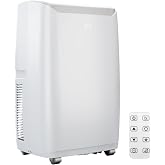 12000 BTU Portable Air Conditioner Cools up to 550 Sq.Ft, 3-in-1 Quiet Portable AC Unit with Remote Control &amp; Installation Kits for Large Room, 3 Speed, Auto Swing, 24H Timer