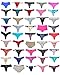 EMBEK Variety of Womens Underwear Pack T-back Thong Bikini Hipster Briefs Cotton Lace Panties (Large, 6 Pcs)