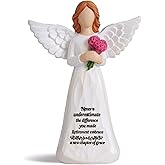 HORTIX Retirement Gift for Woman, Happy Retirement Gifts for Women Teacher Nurse Friend Coworker, 7” Angel Figurine for Retirement Party Decorations