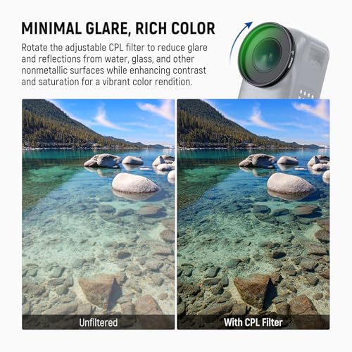 NEEWER ND Filter Set Compatible with DJI Osmo Nano (ND8/16/32/CPL), Screw On Action Camera Lens Neutral Density Filter Multicoated Optical Glass Accessories with Screen Protector, 4 Packs