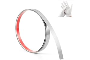 Bnell Flexible Molding & Wall Trim,Peel and Stick Trim Molding, Stainless Steel Metalized Mirror Like Design,Self Adhesive Molding Trim,(10Ft x 0.78inch, Silvery)
