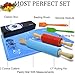 Non-Stick Rolling Pin Silicone Basting Pastry Mat Spatula Brushes Set:Combo Kit of Large and Small Dough Rollers and 2 Stainless Steel Cookie Cutters for Baking