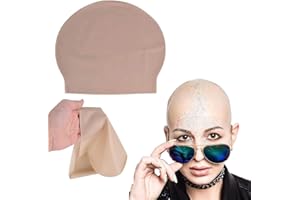 BIKBOK Unisex Bald Caps,Latex Wig Cap Halloween Costume,Head Wig Cap Costume Accessory for Theme Party