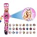 Pappi-Haunt - Beautiful Girl - Kids Special Toys - Pack of 2 - Girl Projector Band Watch for Girls + Jelly Slim Pink Digital Led Band Wrist Watch for Girls, Kids, Children