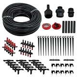 75ft Garden and Greenhouse Landscaping Irrigation Plant Watering Drip Hose Sprinkler System Kit
