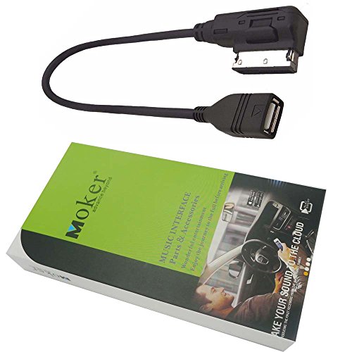 Audi USB AMI Cable,Moker Adapter Wire for Connecting Music Storage Device with USB Connector,Perfectly Matches the Factory-fitted Audi Music Interface (NOT for Smartphones)