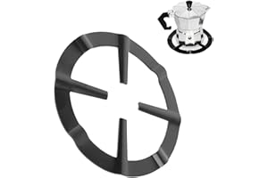 AGATIGE Wok Ring for Gas Stove, Stainless Iron Stove Pot Stand Cast Iron Wok Ring Black Moka Pot Holder Round Gas Range Burner Grate Support Rack Stand for Kitchen
