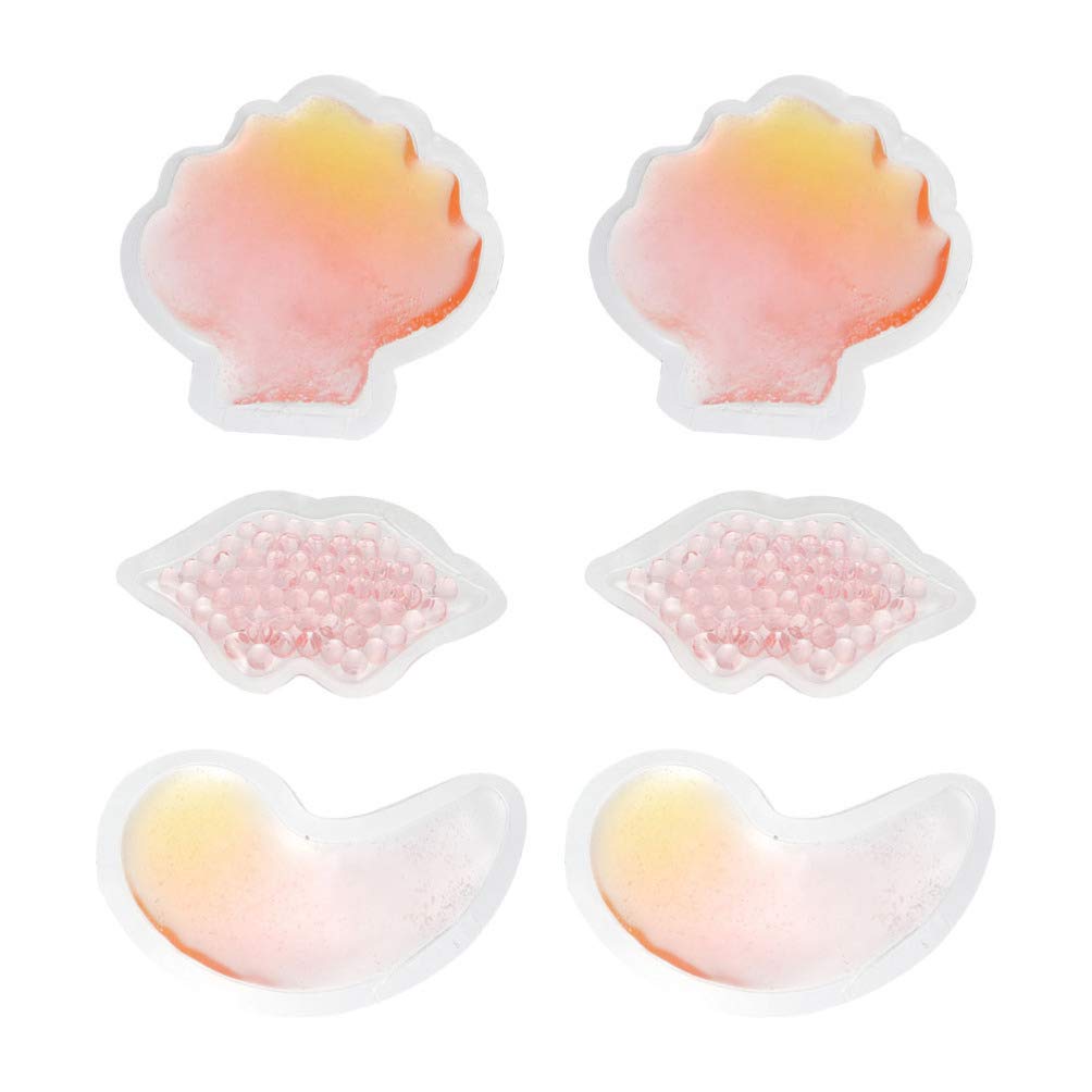 6pcs Reusable Cold Compress Hot and Cold Packs Face Lip Eye Cold Packs for Women Dark Circle Lip Face