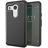 Nexus 5X Case, Cimo [Shockproof] Case Heavy Duty Shock Absorbing Dual Layer Protection Cover for LG Google Nexus 5X (2015) - Black