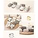 Evelin LEE Kids Unisex Baby Toddler Soft Socks 5 Pairs Crew Walkers Newborn Gift (0-4 months, Style 3-Gray-5PCS)