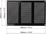 Europlast 300x200mm Black Metal Air Vent Grille Cover with Insect Mesh view 2