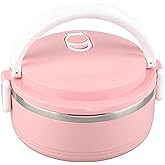 YOUTHINK Insulated Food Box, Single Layer Portable Stainless Steel Thermal Food Container for Home Office Rice Noddles Storge