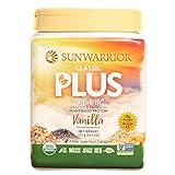 Sunwarrior - Classic Plus, Raw Organic Plant Based Protein, Vanilla, 15 servings