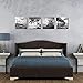 Biuteawal- 4 Piece Wall Art Back White Beach Picture Canvas Print Florida Coastline Lighthouse Lifeguard Tower Pier Poster Print Streched Framed Artwork Living Room Bedroom Bathroom Deco