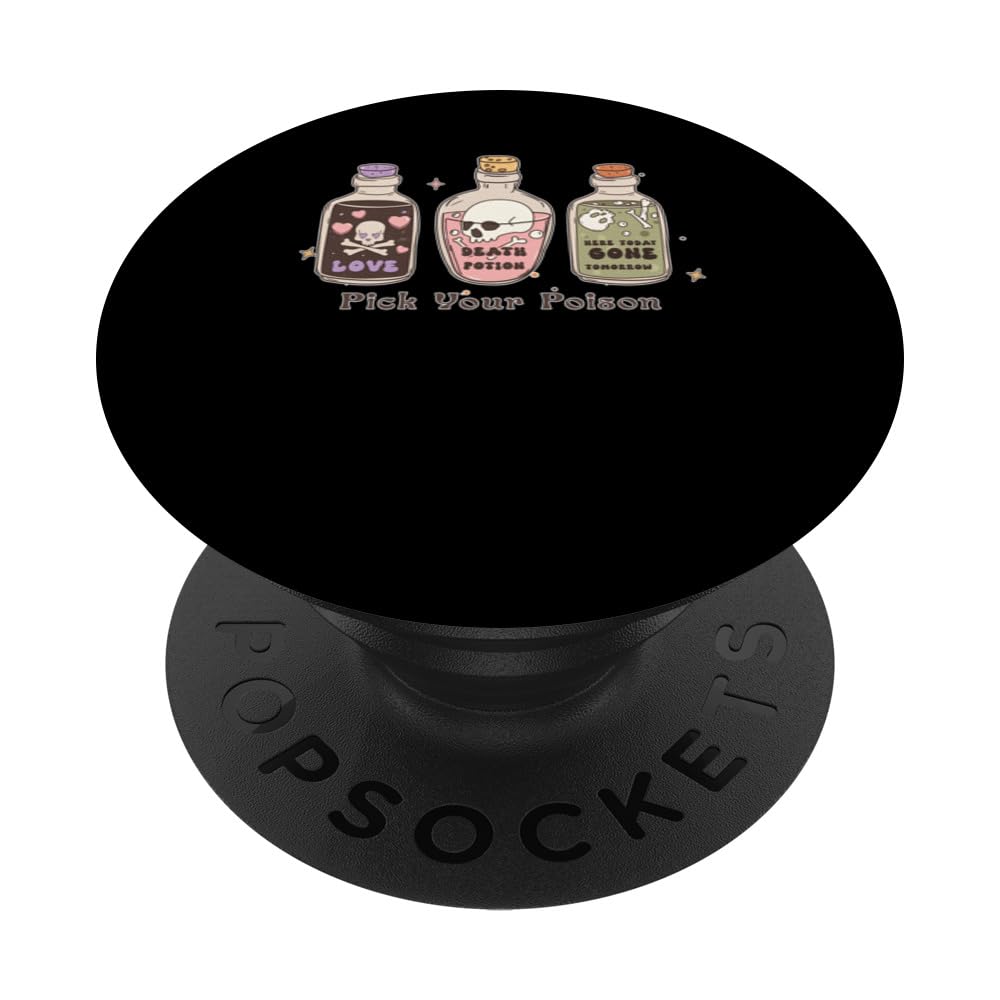 Pick Your Poison Spooky Halloween Creepy Ghostly Design PopSockets Swappable PopGrip