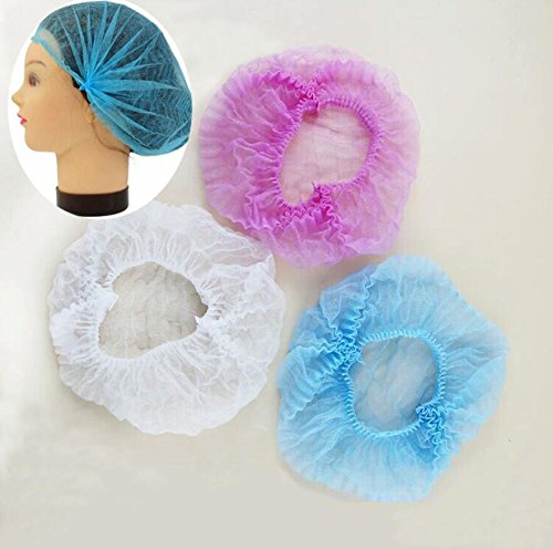 Easyflower Novel and Unique 100pcs Disposable Hair Nets Shower Elastic Caps for Cooking Working Catering