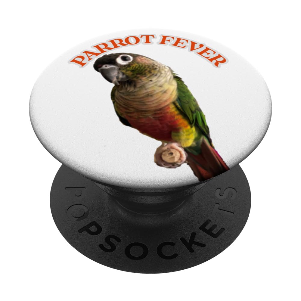 Parrot Fever Green Cheek Conure Bird, Graphic design PopSockets Swappable PopGrip