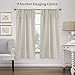 H.VERSAILTEX Blackout Energy Efficient Tie Up Shades Home Decor Rod Pocket Panels for Small Window (42W x 63L, Cream, 2 Panels)