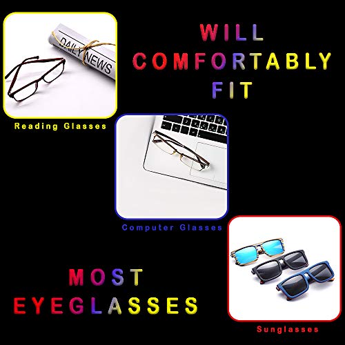 Grey Design Glasses Case Hard Shell | Medium Size | Protective Eyeglasses, Reading Glasses & Sunglasses Case For Men, Women, Kids - Thumbnail 2