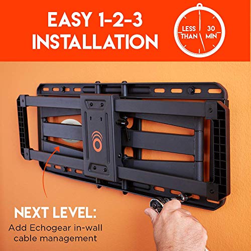 ECHOGEAR TV Wall Mount for Large TVs Up to 90" Full Motion With Smooth Swivel, Tilt