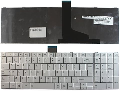 Keyboards4Laptops UK Layout Replacement Laptop Keyboard White Windows 8 for Toshiba Satellite C850-ST4NX4, Toshiba Satellite C850-ST4NX5