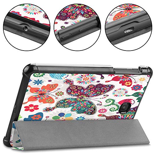 Cywulin Case for Samsung Galaxy Tab A 8.0 2018, Slim Folio Smart Trifold Leather Shell Stand Cover Lightweight for Galaxy Tab A 8 Inch 2018 Release Tablet SM-T387 Verizon Sprint T-Mobile AT&T (C)