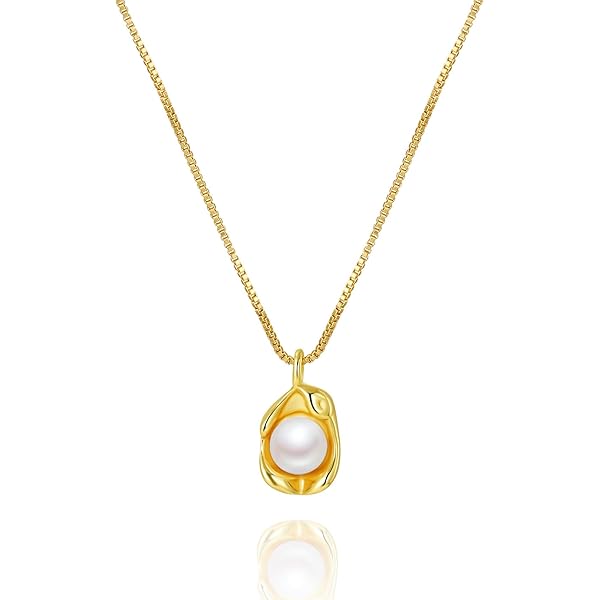 Amazon.com: kk goldjewelry Daisy Necklace, 14K Real Gold
