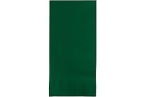 Creative Converting Touch of Color 2-Ply 50 Count Paper Dinner Napkins, Hunter Green - 673124B