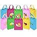 Ava & Kings Fabric Tote Party Favor Goodie Gift Bags for Candy, Treats, Toys, Loot - Birthdays, Showers, Easter, Halloween, Lunch, Grocery - Set of 10 - Busy Buggies Theme