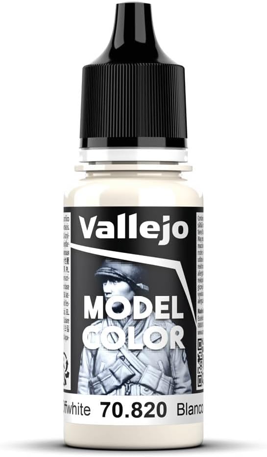 Vallejo Model Color Offwhite 17 ml Acrylic Paint Eyedropper Bottle