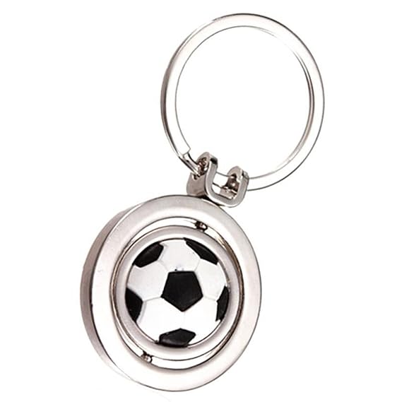 Beauty*Top*Picks 3D Sports Rotating football Soccer Keychain Keyring