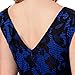 Noctflos Women's 50s Vintage Cocktail A-Line Dress Floral Lace Knee Length