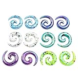 PiercingJ 12pcs 12G 8G 6G 4G 2G 0G 00G 1/2