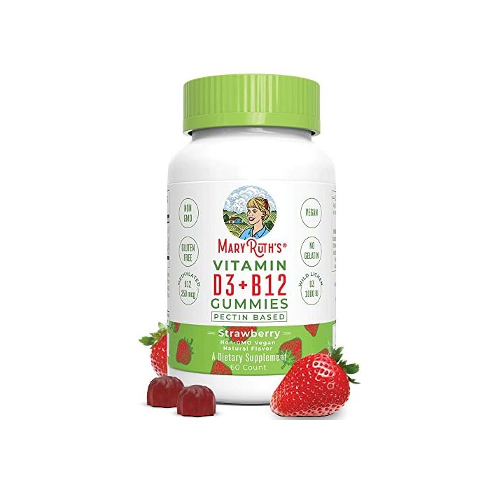 Vitamin D3 + Vitamin B12 | 2 Month Supply | Vitamin D & B12 Vitamin Supplements for Adults & Kids | Supports Bone Health…