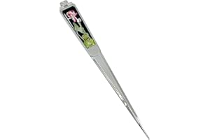 NACREH Decorative Envelope Paper Letter Opener with Mother of Pearl Antique Design Silver Steel Office Knife Hand Cutter Blade (Lotus)