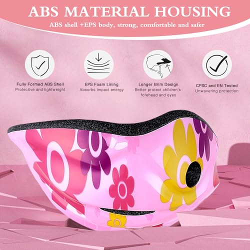 Kids Protective Gear Set, BOOM Toddler Helmet Adjustable, for Ages 2-8 Boys Girls with Sports Protective Gear Set with Knee and Elbow Pads Wrist Guards for Skateboard Cycling Scooter Rollerblading
