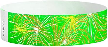 National Bingo 3/4" Fireworks Tyvek Wristbands for Admission and Identification 500/Pack