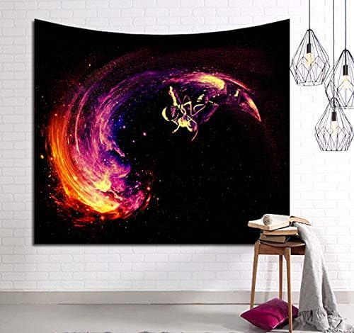 LIGICKY Universe Tapestry Astronaut Spacewalk Printed Wall Hanging Fantasy Starry Stars Planets Wall Art Tapestries for Living Room Bedroom College Dorm. 59.1 x 51.2 inch