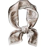JERLA 100% Pure Mulberry Silk Square Scarf for Hair-26''x26'' Women Men Natural Silk Neckerchief Headscarf Bag scarf