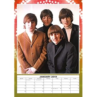 Alternative view of Calendrier mural The Beatles Fab Four 2019 Grand format A3 – Neuf et scellé en usine par Dream